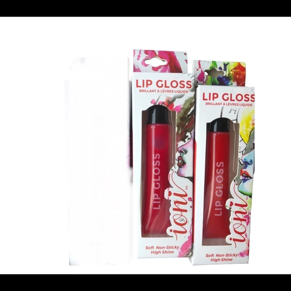 2 High shine‎ lip gloss in sheer fuchsia, Melon, Fuchsia, sheer red, Warm nude